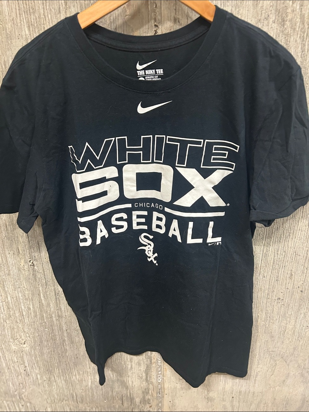 Nike Black White Sox Chicago Baseball Short Sleeve Tee